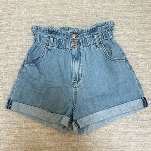 See Thru Soul size 28 paper bag style denim shorts